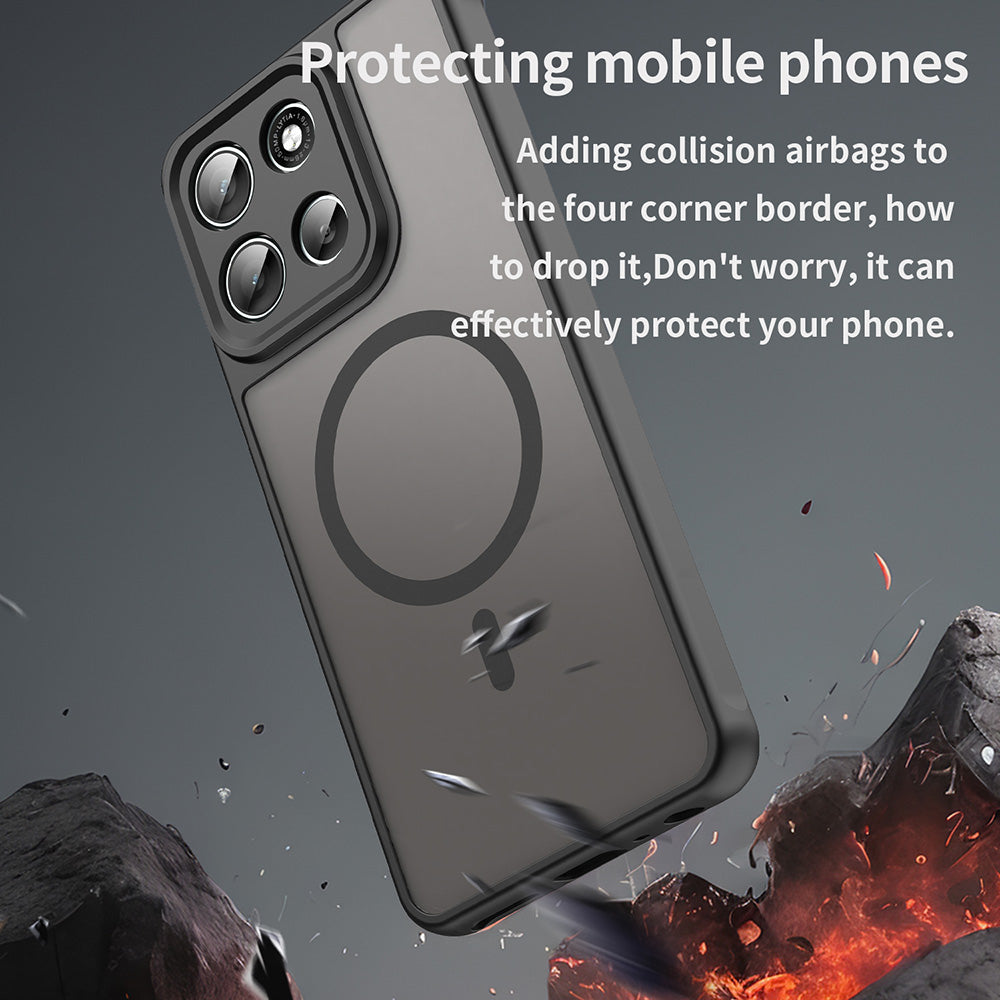 MagSafe ovitek za Motorola Moto G56, Techsuit, HaloFrost II, Črn