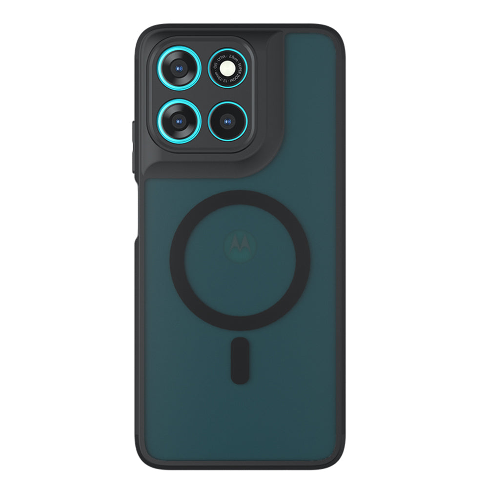Ovitek MagSafe za Motorola Moto G77 / G67, Techsuit, PureFrost, Saten Črna