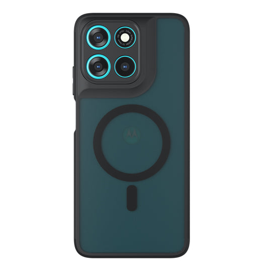Ovitek MagSafe za Motorola Moto G77 / G67, Techsuit, PureFrost, Saten Črna