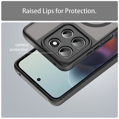 MagSafe Case for Motorola Moto G86, Techsuit, HaloFrost II, Black