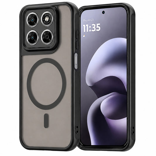 MagSafe ovitek za Motorola Moto G87 / G77 / G67, Techsuit, HaloFrost II, Črn