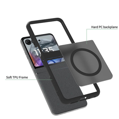 MagSafe Case for Motorola Razr 70 / Razr 60, Techsuit, PureFrost, Satin Black
