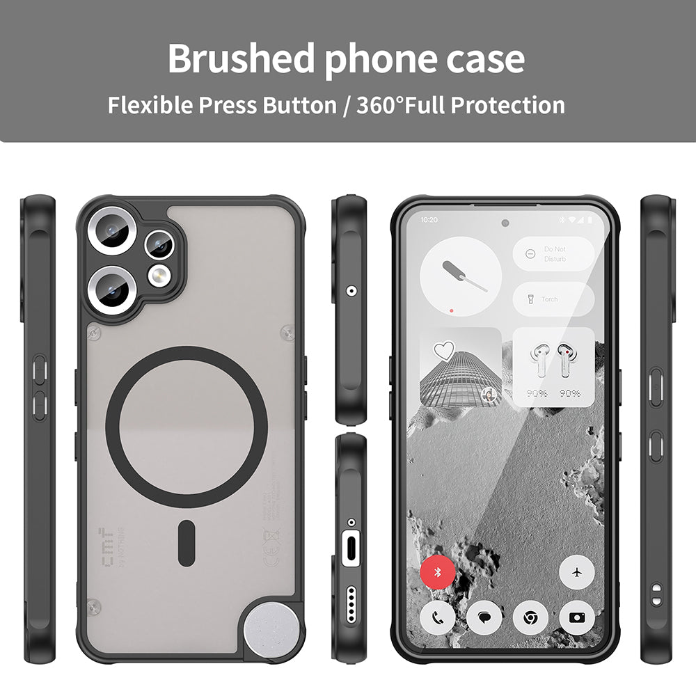 MagSafe ovitek za Nothing CMF Phone 2 Pro, Techsuit, HaloFrost II, Črn