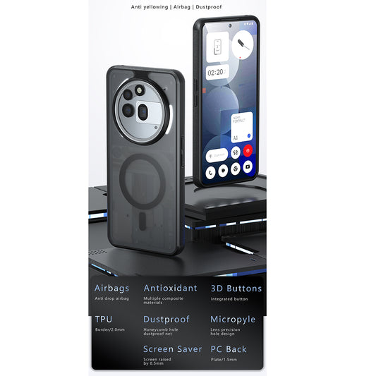 MagSafe ovitek za Nothing Phone (3a) Pro, Techsuit, PureFrost, Črn