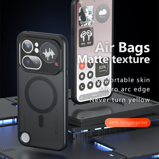 MagSafe ovitek za Nothing Phone (4b), Techsuit, PureFrost, Črna satenasta
