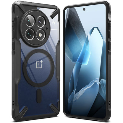 Ovitek MagSafe za OnePlus 13, Ringke, Fusion X, Črn