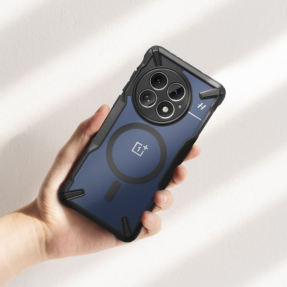 Ovitek MagSafe za OnePlus 13, Ringke, Fusion X, Črn