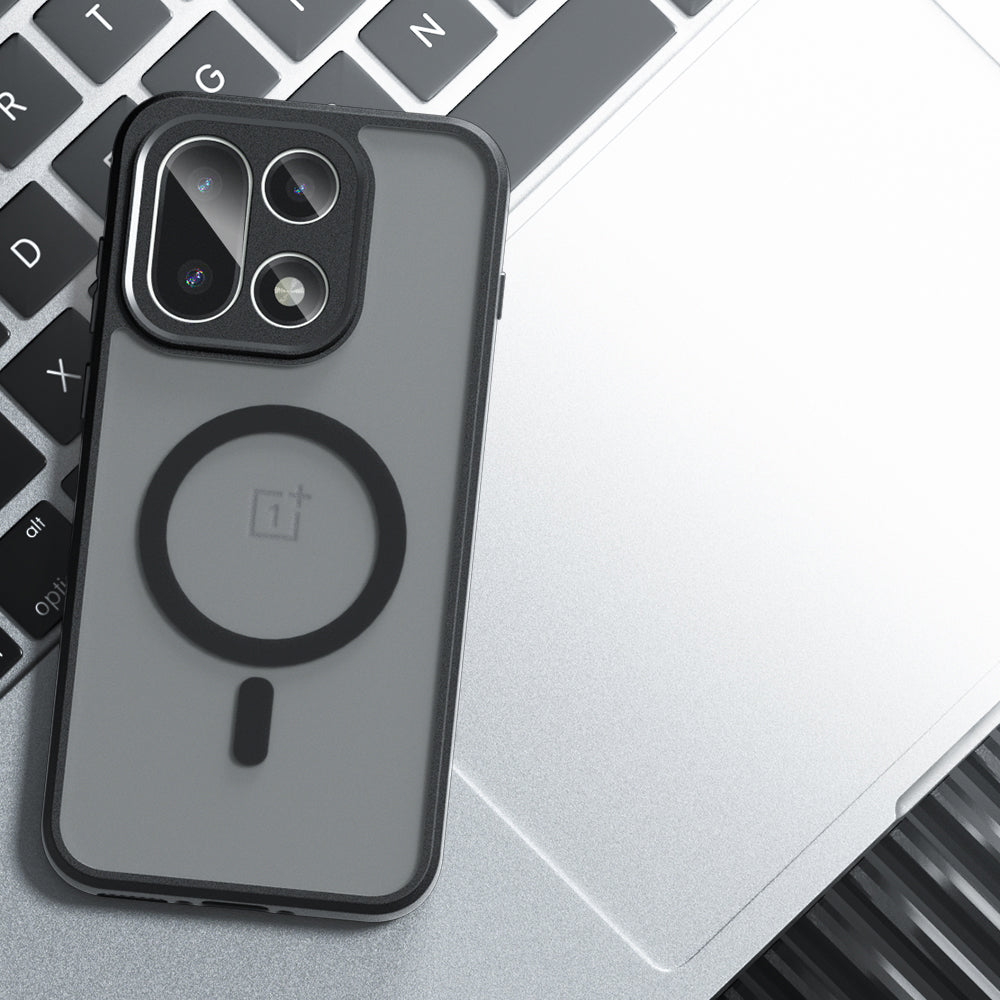 Ovitek MagSafe za OnePlus 15, Techsuit, PureFrost, Satenasto črn