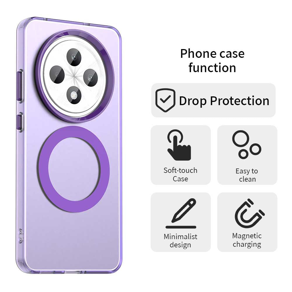 MagSafe ovitek za Oppo Reno12 FS 5G / Reno12 FS 4G / Reno12 F 4G / Reno12 F, Techsuit, CandyCase, Vijolična