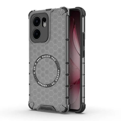 MagSafe ovitek za Oppo Reno13 FS 5G / Reno13 F 4G / Reno13 F, Techsuit, HoneyComb Shield, črn