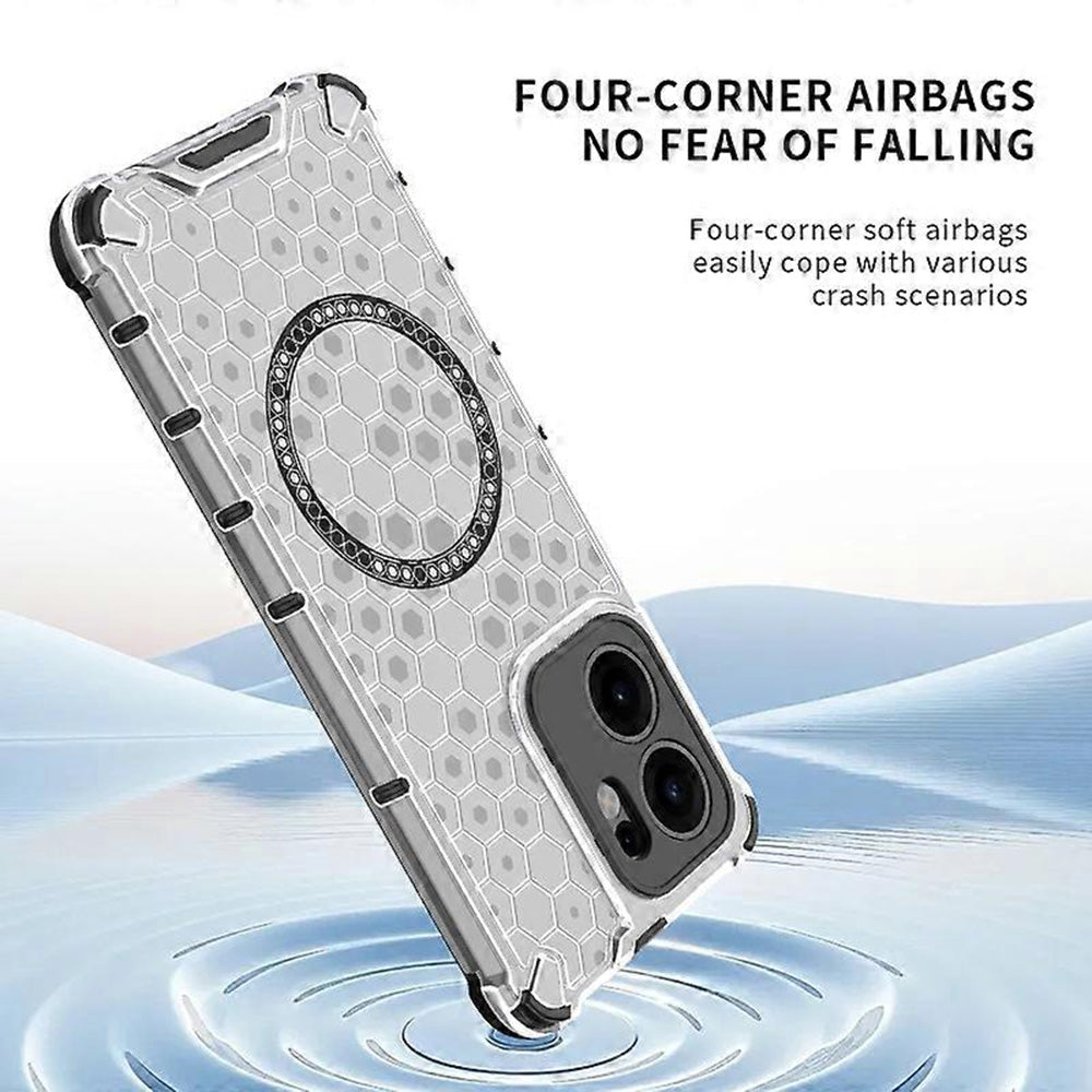 MagSafe ovitek za Oppo Reno13 FS 5G / Reno13 F 4G / Reno13 F, Techsuit, HoneyComb Shield, črn