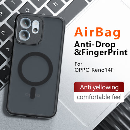 MagSafe ovitek za Oppo Reno14 FS 5G / Reno14 F, Techsuit, PureFrost, mat črn