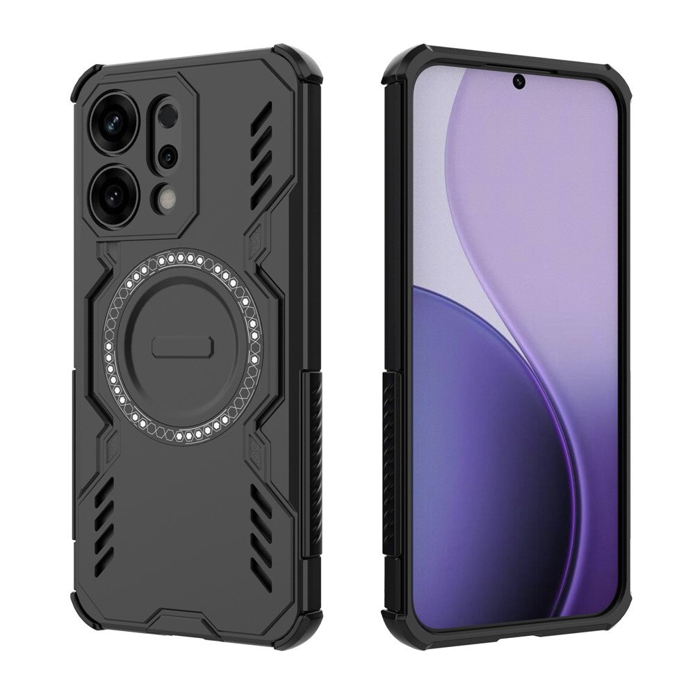 MagSafe ovitek za Oppo Reno14, Techsuit, ArmorMag, Črn