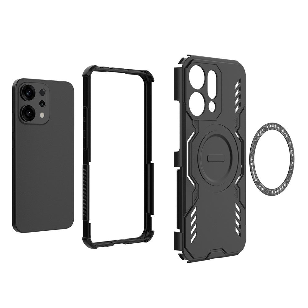 MagSafe ovitek za Oppo Reno14, Techsuit, ArmorMag, Črn