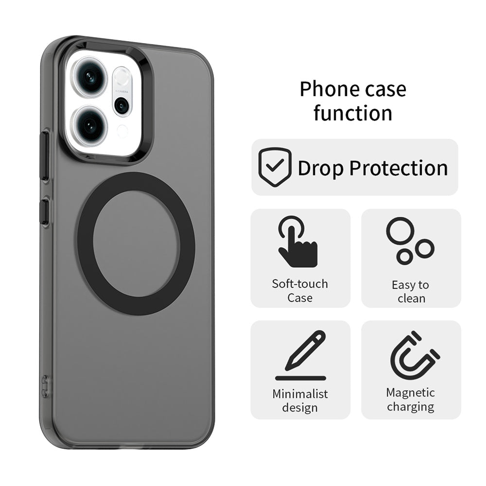 Ovitek MagSafe za Oppo Reno14, Techsuit, CandyCase, Črn