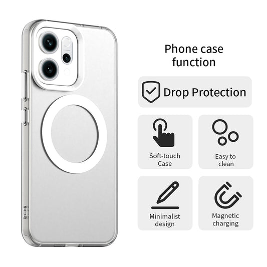 MagSafe ovitek za Oppo Reno16 F / Reno16 FS, Techsuit, CandyCase, Bela