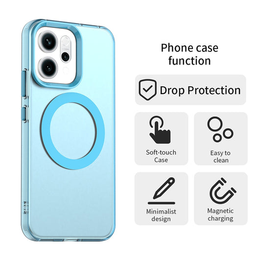 MagSafe ovitek za Oppo Reno16 F / Reno16 FS, Techsuit, CandyCase, modra