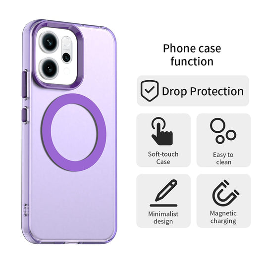 MagSafe ovitek za Oppo Reno16 F / Reno16 FS, Techsuit, CandyCase, Vijolična