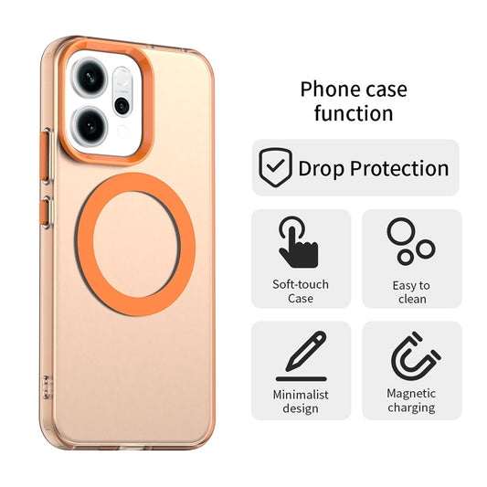 MagSafe ovitek za Oppo Reno16 F / Reno16 FS, Techsuit, CandyCase, Oranžen