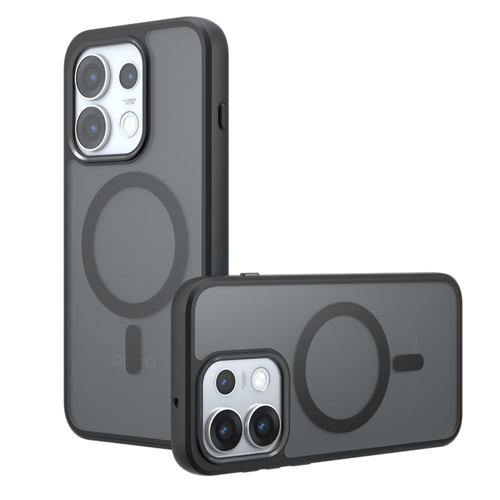 MagSafe ovitek za Oppo Reno16, Techsuit, PureFrost, Črna satenasta