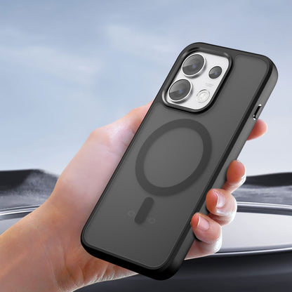 MagSafe ovitek za Oppo Reno16, Techsuit, PureFrost, Črna satenasta