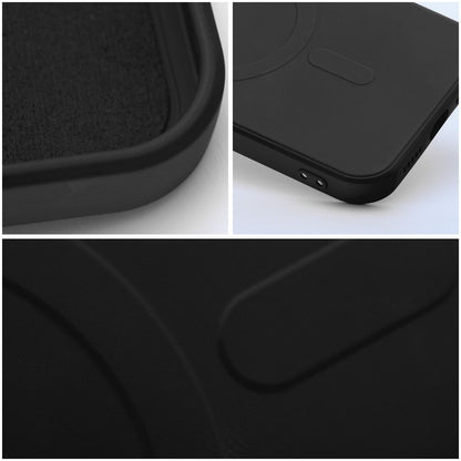 Ovitek MagSafe za Samsung Galaxy A36 A366, OEM, Silicone Mag, Črn