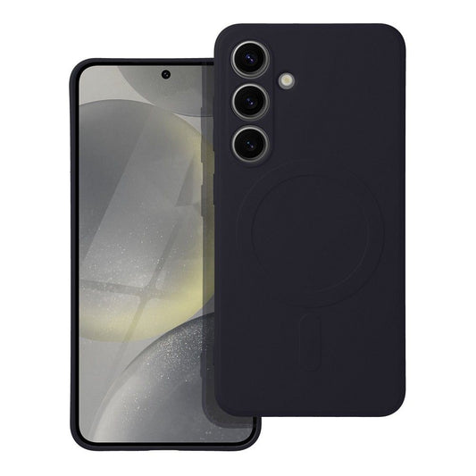 Ovitek MagSafe za Samsung Galaxy A56 A566, OEM, Silicone Mag, Črn