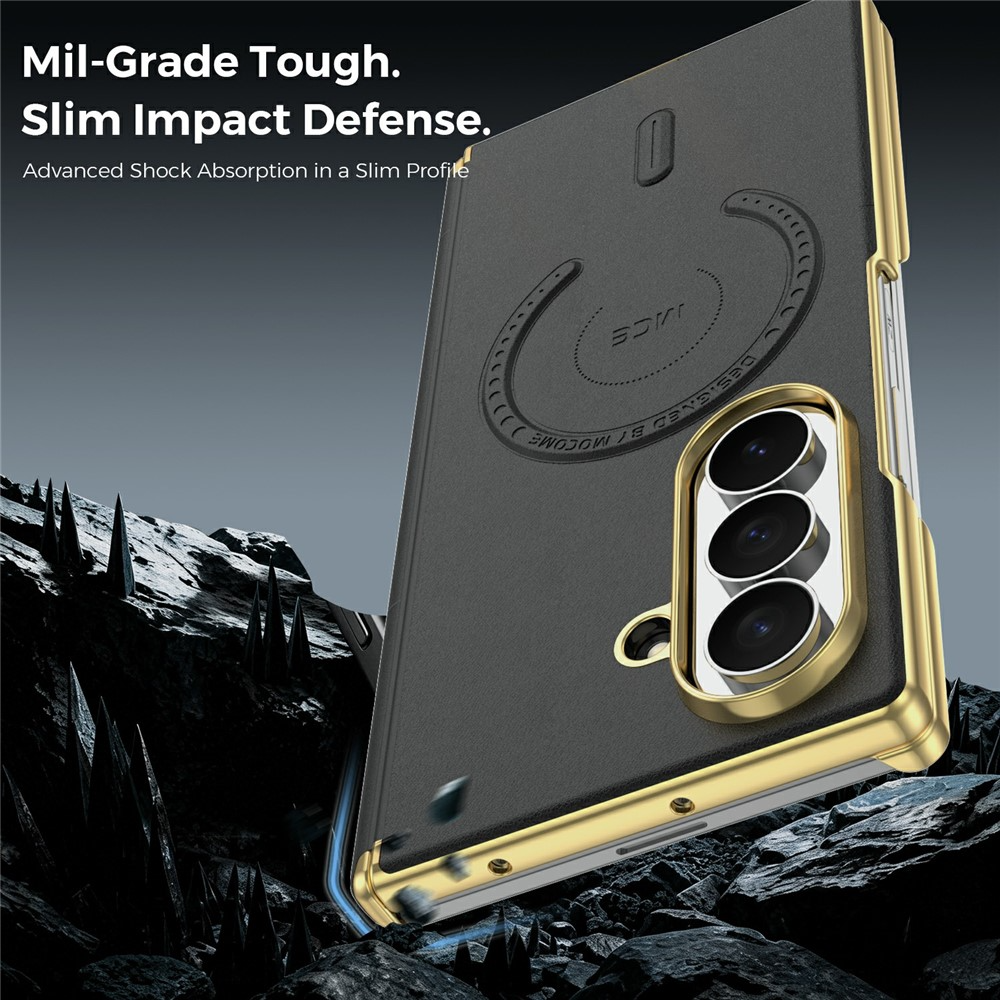 Ovitek MagSafe za Samsung Galaxy Z Fold8 Ultra F976, OEM, elektroprevlečen, črn