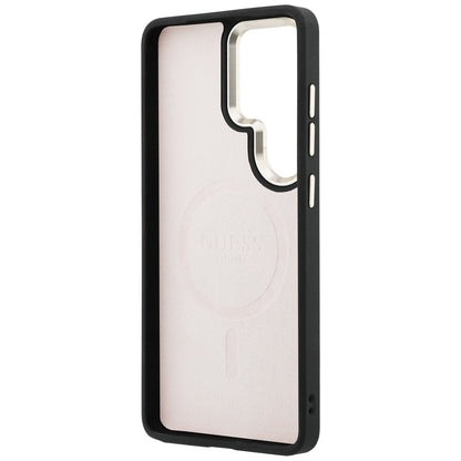 Ovitek MagSafe za Samsung Galaxy S26 Ultra S948, Guess, 4G Embossed Ring, Roza