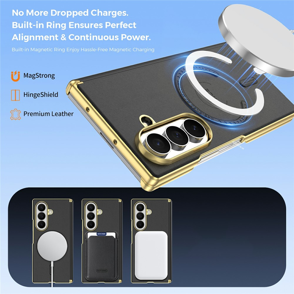 Ovitek MagSafe za Samsung Galaxy Z Fold8 Ultra F976, OEM, elektroprevlečen, črn