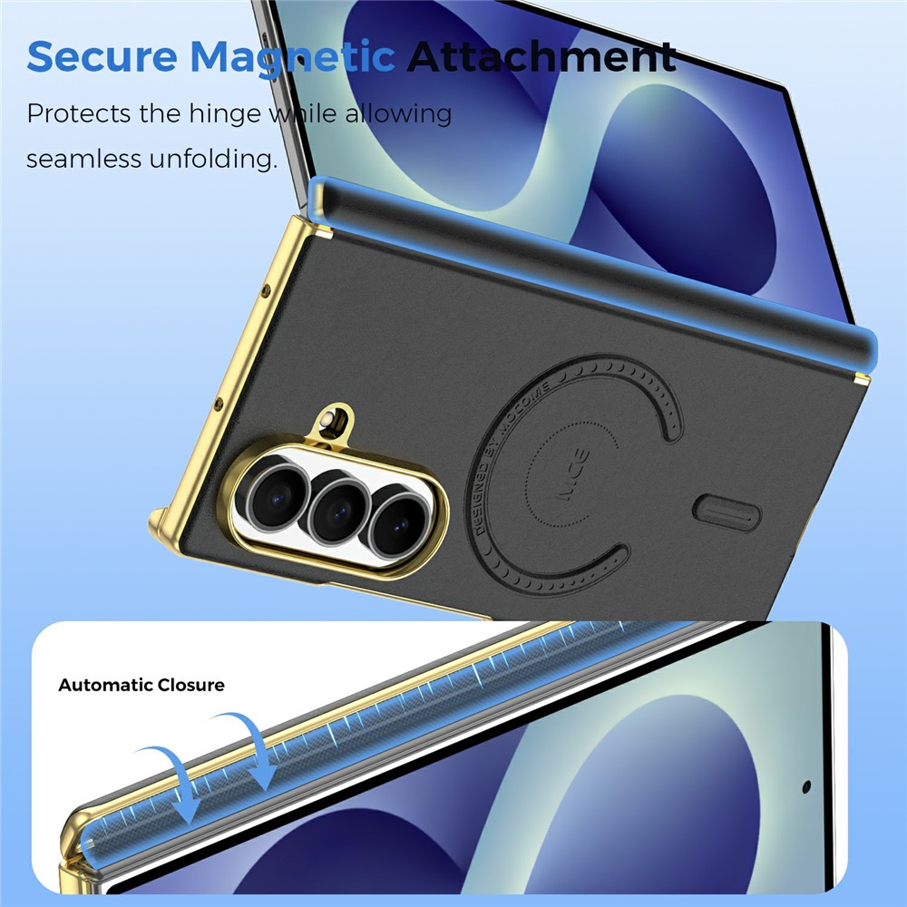 Ovitek MagSafe za Samsung Galaxy Z Fold8 Ultra F976, OEM, elektroprevlečen, črn