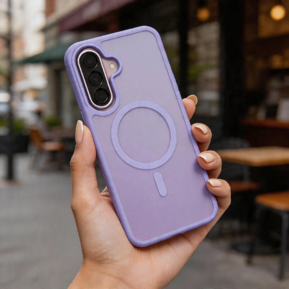 MagSafe ovitek za Samsung Galaxy A57 5G, Tech-Protect, Magmat, Mat vijoličen