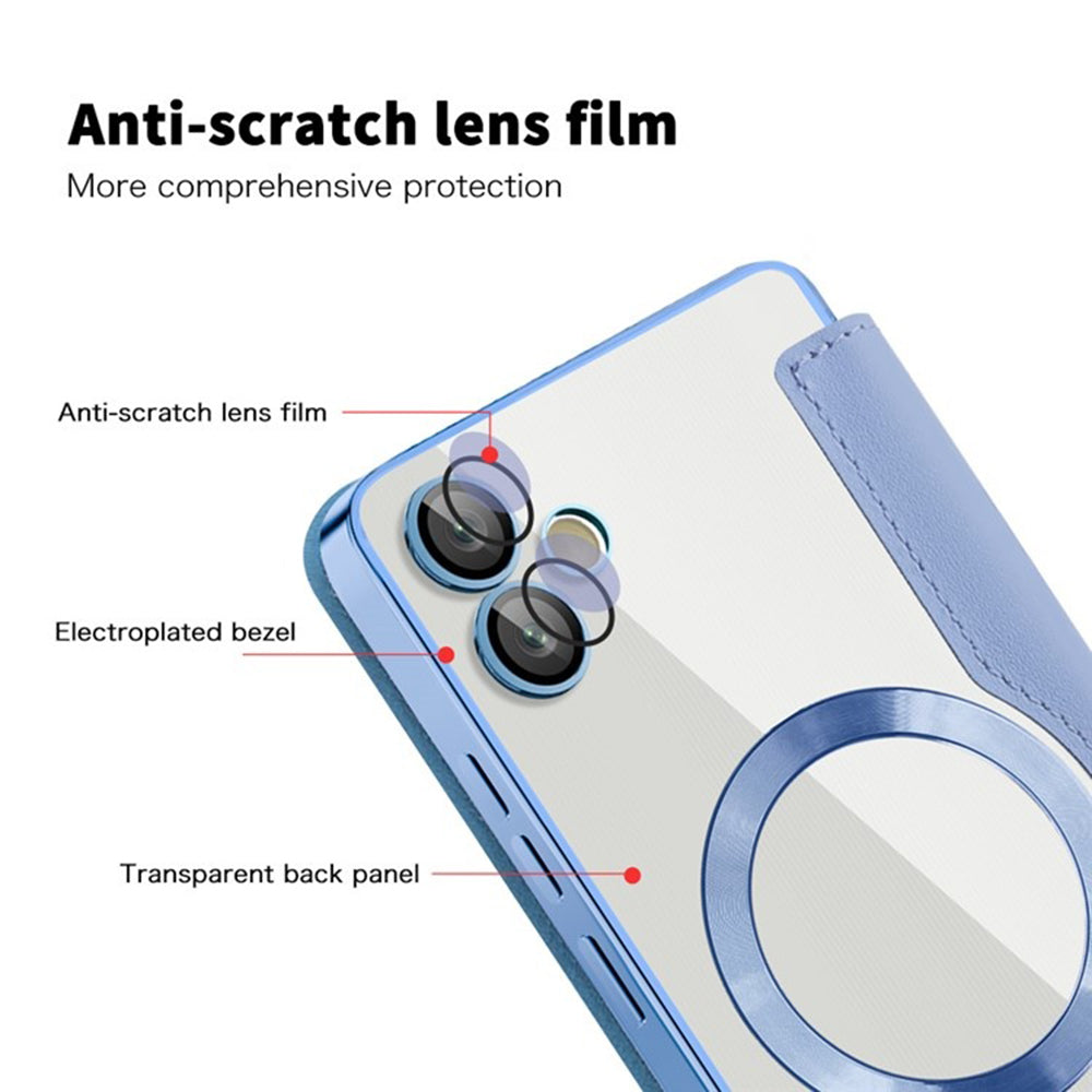 MagSafe ovitek za Samsung Galaxy A05 A055, Techsuit, SmartMag Book, modra