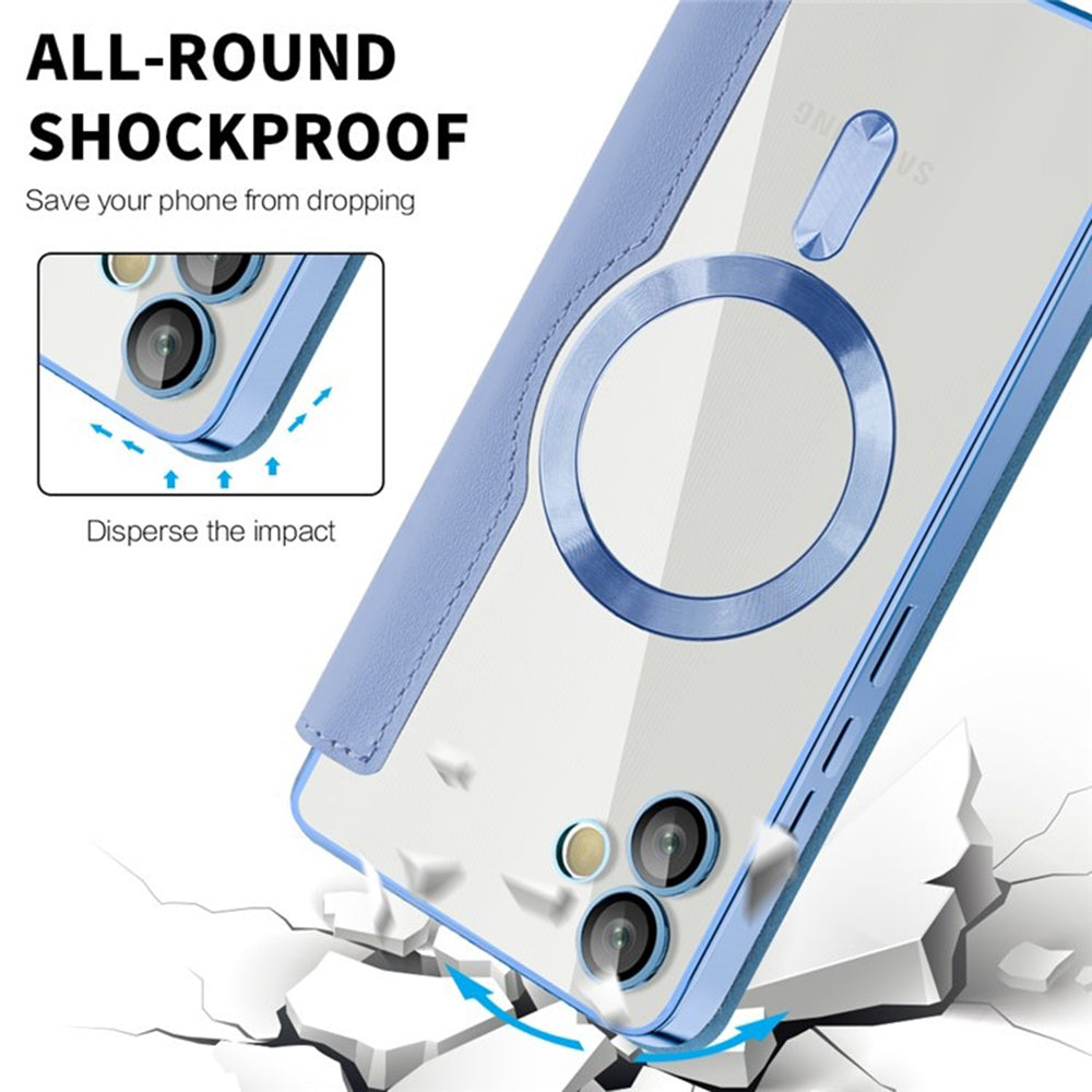 MagSafe ovitek za Samsung Galaxy A05 A055, Techsuit, SmartMag Book, modra
