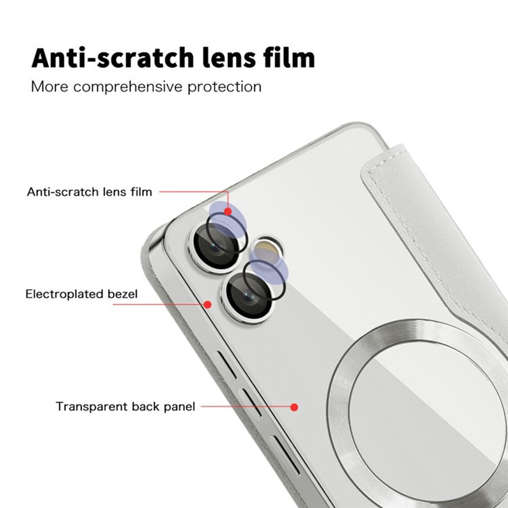 MagSafe ovitek za Samsung Galaxy A05 A055, Techsuit, SmartMag Book, Siva