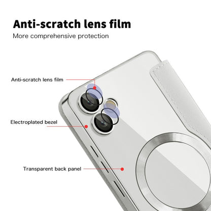 MagSafe ovitek za Samsung Galaxy A05 A055, Techsuit, SmartMag Book, Siva