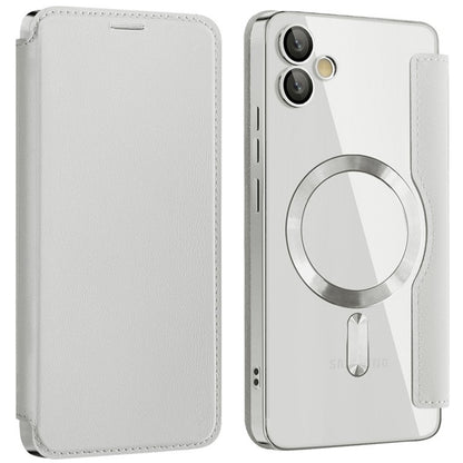 MagSafe ovitek za Samsung Galaxy A05 A055, Techsuit, SmartMag Book, Siva