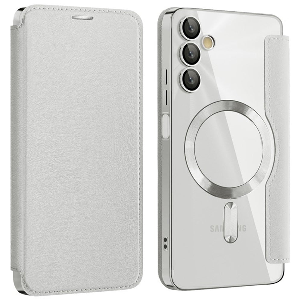 MagSafe ovitek za Samsung Galaxy A05s A057, Techsuit, SmartMag Book, Siva
