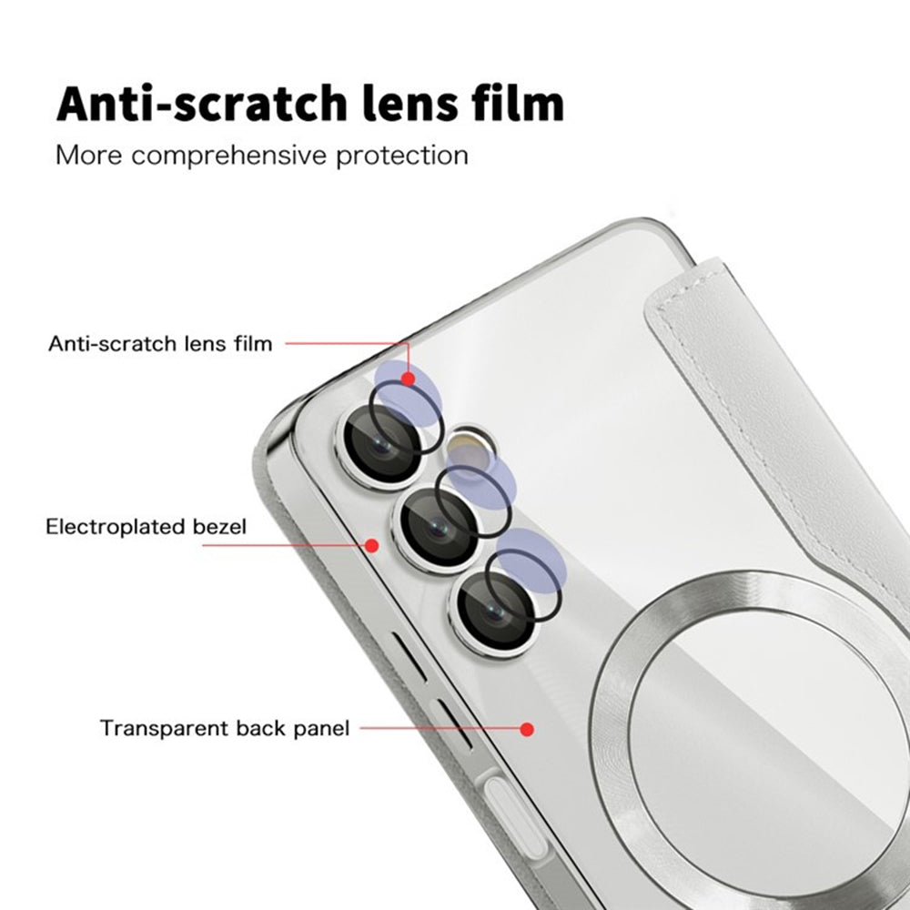 MagSafe ovitek za Samsung Galaxy A05s A057, Techsuit, SmartMag Book, Siva
