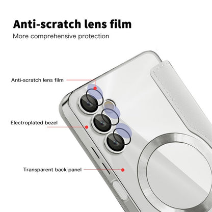 MagSafe ovitek za Samsung Galaxy A05s A057, Techsuit, SmartMag Book, Siva