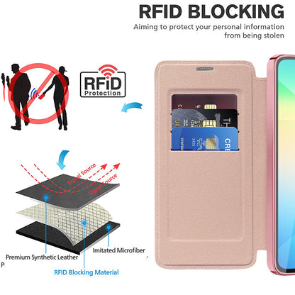 MagSafe ovitek za Samsung Galaxy A06 A065, Techsuit, SmartMag Book, roza