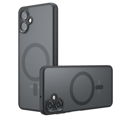 Ovitek MagSafe za Samsung Galaxy A07 4G A075, Techsuit, PureFrost, Satenasto črn