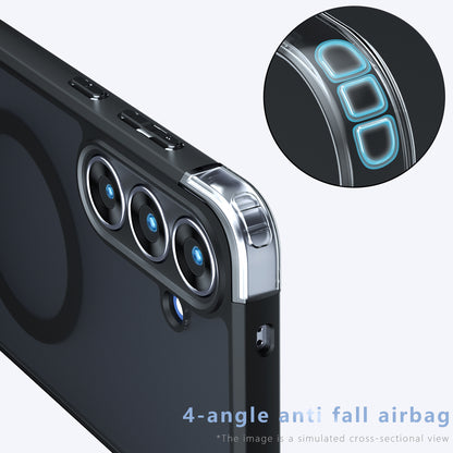 Ovitek MagSafe za Samsung Galaxy A07 4G A075, Techsuit, PureFrost, Satenasto črn