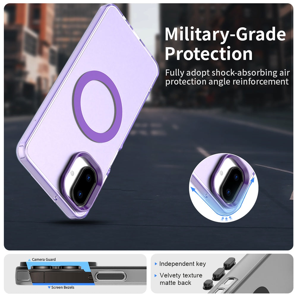 Ovitek MagSafe za Samsung Galaxy A07 4G A075, Techsuit, CandyCase, Vijoličen
