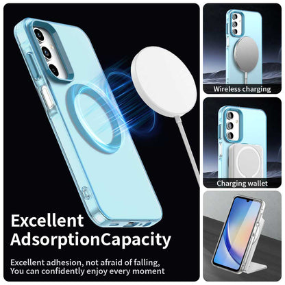 MagSafe ovitek za Samsung Galaxy A15 5G A156 / A15 A155, Techsuit, CandyCase, modra