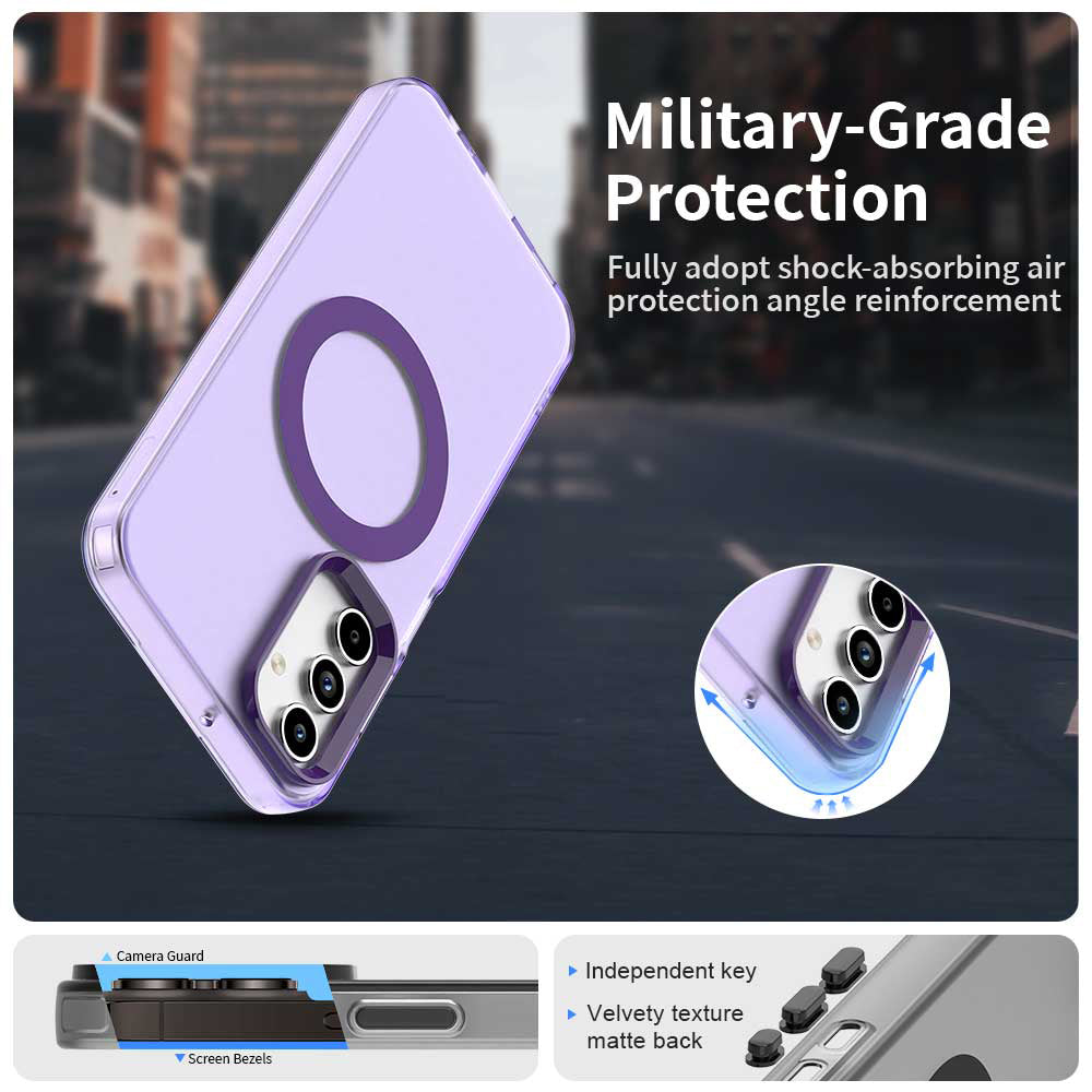 MagSafe ovitek za Samsung Galaxy A15 5G A156 / A15 A155, Techsuit, CandyCase, Vijoličen