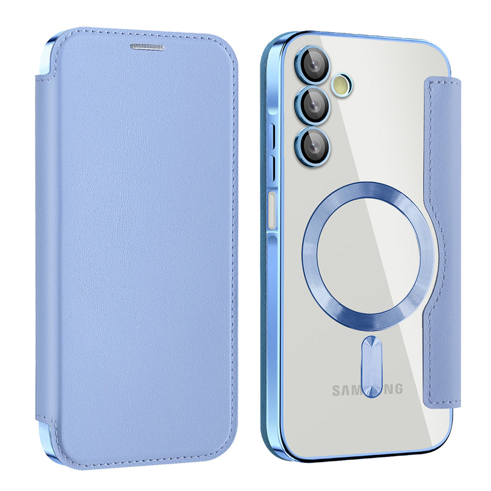 MagSafe ovitek za Samsung Galaxy A15 5G A156 / A15 A155, Techsuit, SmartMag Book, modra