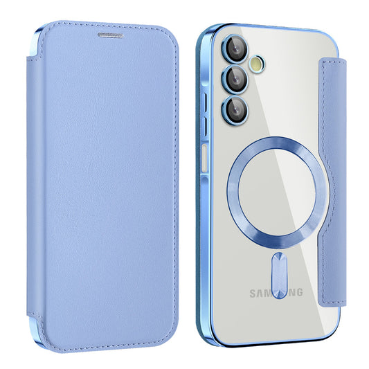 MagSafe ovitek za Samsung Galaxy A15 5G A156 / A15 A155, Techsuit, SmartMag Book, modra