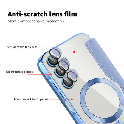 MagSafe ovitek za Samsung Galaxy A15 5G A156 / A15 A155, Techsuit, SmartMag Book, modra