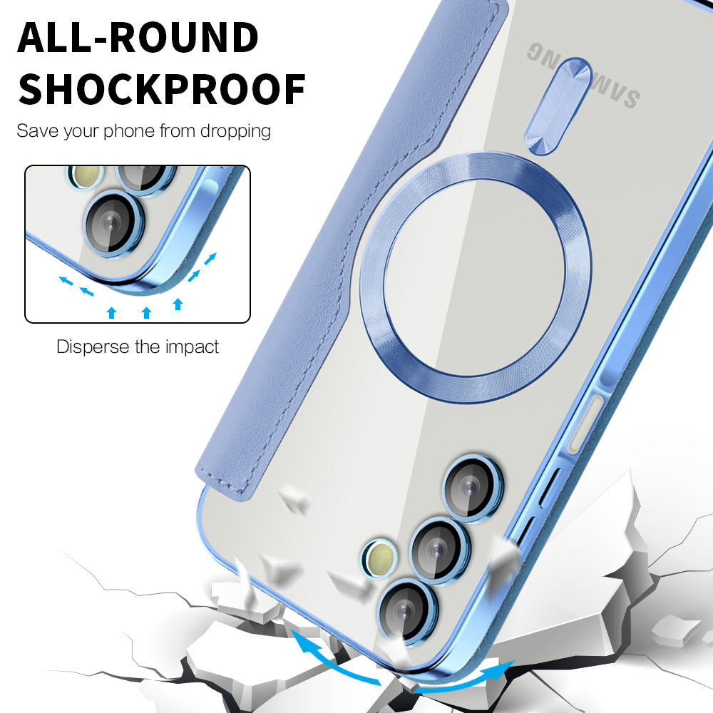 MagSafe ovitek za Samsung Galaxy A15 5G A156 / A15 A155, Techsuit, SmartMag Book, modra